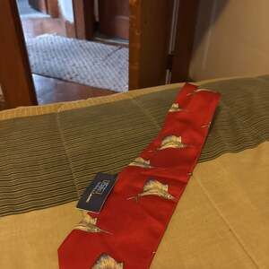 Polo Ralph Lauren Yellow Swordfish Silk Tie